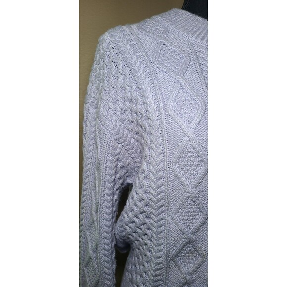 Rails Amy Sweater Lavender Women's Size Small Classic Cable Knit Crop Style Tie - Picture 12 of 12